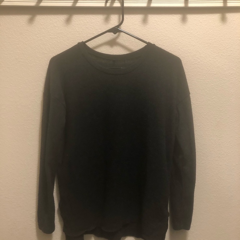 Black plush sweater